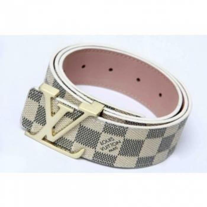 1 LOUIS VUITTON GOLD INITIAL BUCKLE WHITE BELT in Pakistan | www.bagsaleusa.com/product-category/classic-bags/